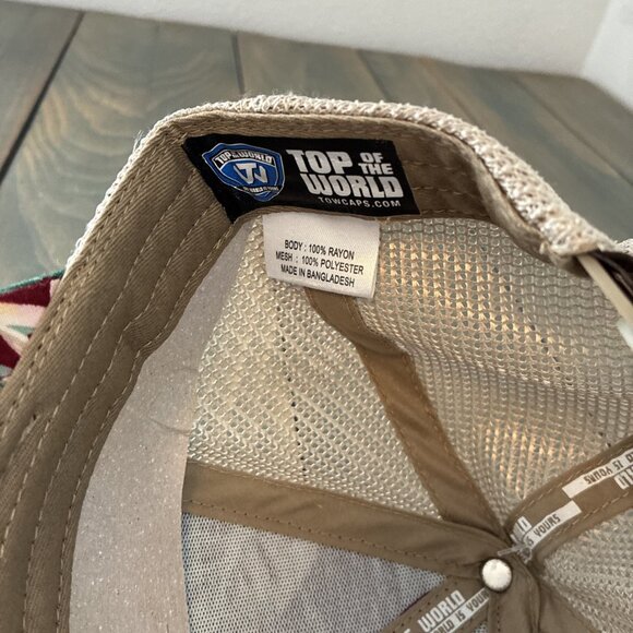 Florida State University Seminoles Floral Print Mesh Back Snapback Cap (C9) - Picture 7 of 9